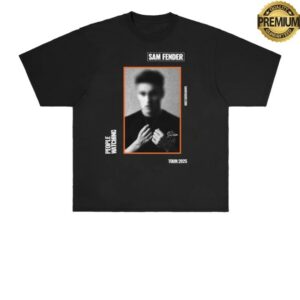 kenny Sam Fender Merch Store Sam Fender Portrait Black Shirt
