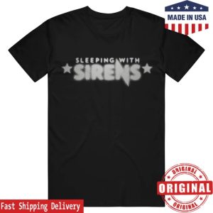 kenny Sleeping With Sirens Merch Blurred Logo Black Shirt