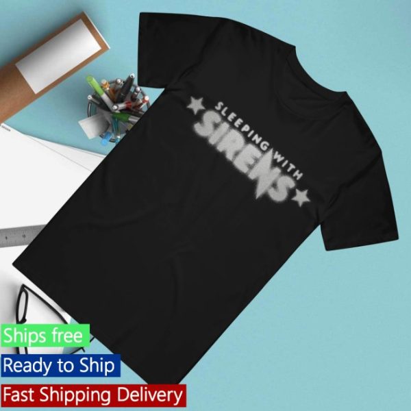 kenny Sleeping With Sirens Merch Blurred Logo Black Shirt1