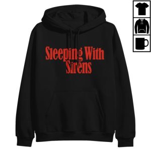 kenny Sleeping With Sirens Merch Serif Text Logo Black Pullover kenny Sleeping With Sirens Merch Serif Text Logo Black Pullover