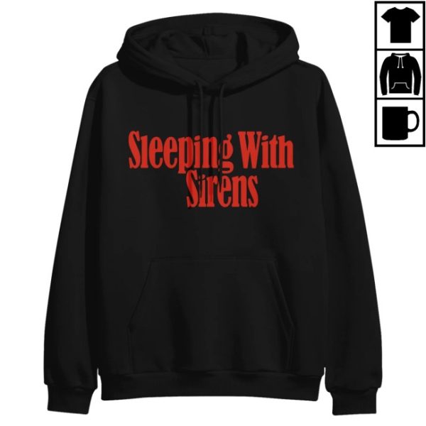 kenny Sleeping With Sirens Merch Serif Text Logo Black Pullover