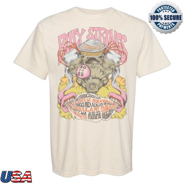 kenny TRC Official Billy Strings Engine Summer Tour Poster With Dates Logan Fox Shirt