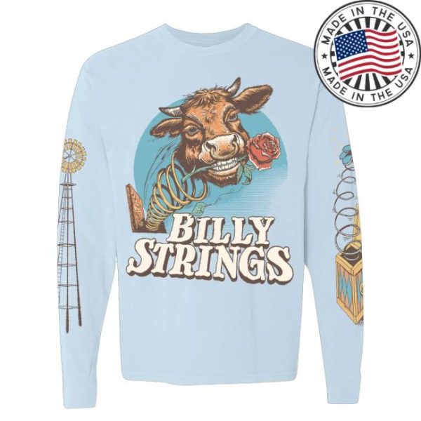 kenny TRC Official Billy Strings Merch Shop Store Cow With Dates Dustin Kalynuk Long Sleeve Shirt