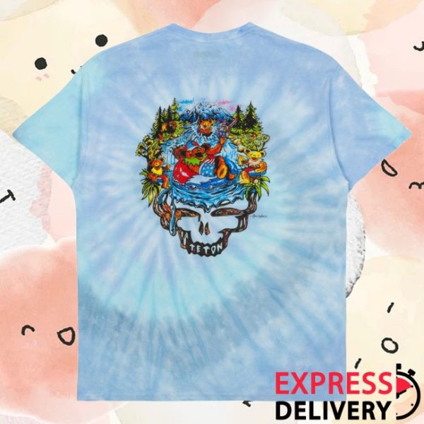 kenny Teton Gravity Research Shop Merch Tgr X Gd River Bear Tee Blue Tie Dye0