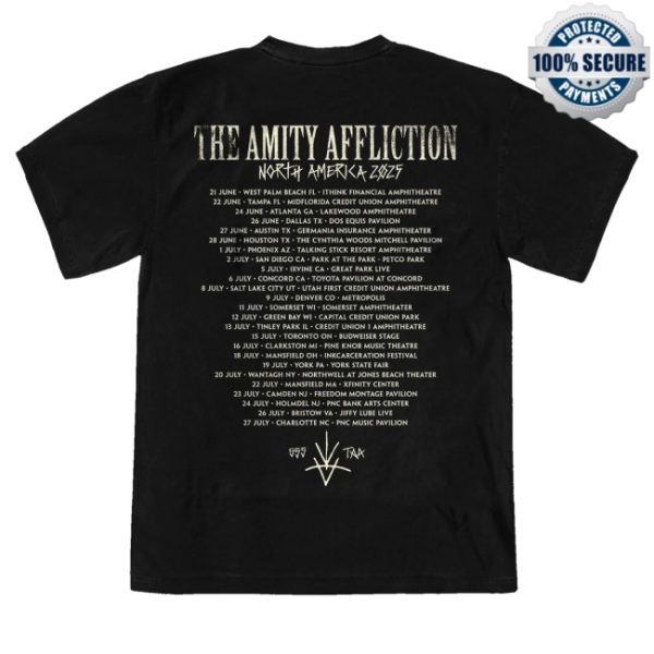kenny The Amity Affliction Merch Rune Black Shirt
