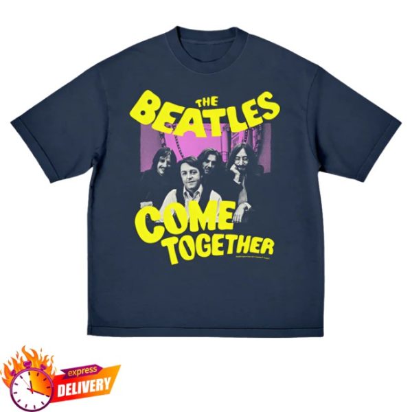 kenny The Beatles Store Merch Come Together Distressed Navy Shirt