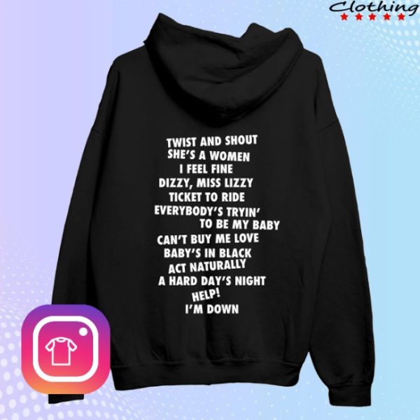 kenny The Beatles Store Merch Shea Stadium Anniversary Black Hoodie