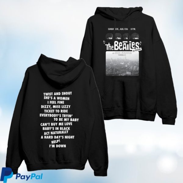 kenny The Beatles Store Merch Shea Stadium Anniversary Black Hoodie1