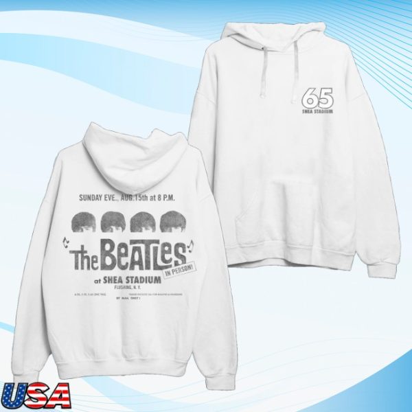 kenny The Beatles Store Merch Shea Stadium Anniversary White Hoodie1