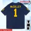 kenny The M Den Shop Merch Michigan Wolverines 1 Donaven Mcculley Student Athlete Blue Football Jersey0