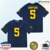 kenny The M Den Shop Merch Michigan Wolverines 5 Anthony Simpson Student Athlete Blue Football Jersey0