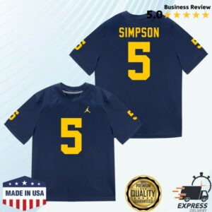 kenny The M Den Shop Merch Michigan Wolverines 5 Anthony Simpson Student Athlete Blue Football Jersey0 kenny The M Den Shop Merch Michigan Wolverines 5 Anthony Simpson Student Athlete Blue Football Jersey0