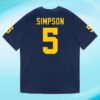 kenny The M Den Shop Merch Michigan Wolverines 5 Anthony Simpson Student Athlete Blue Football Jersey1