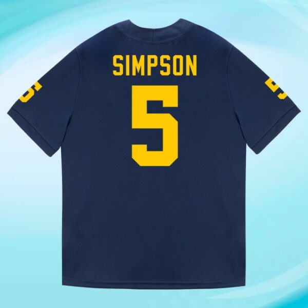 kenny The M Den Shop Merch Michigan Wolverines 5 Anthony Simpson Student Athlete Blue Football Jersey1