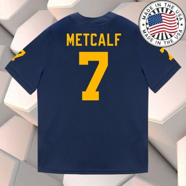 kenny The M Den Shop Merch Michigan Wolverines 7 Tj Metcalf Student Athlete Blue Football Jersey