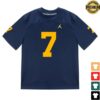 kenny The M Den Shop Merch Michigan Wolverines 7 Tj Metcalf Student Athlete Blue Football Jersey1