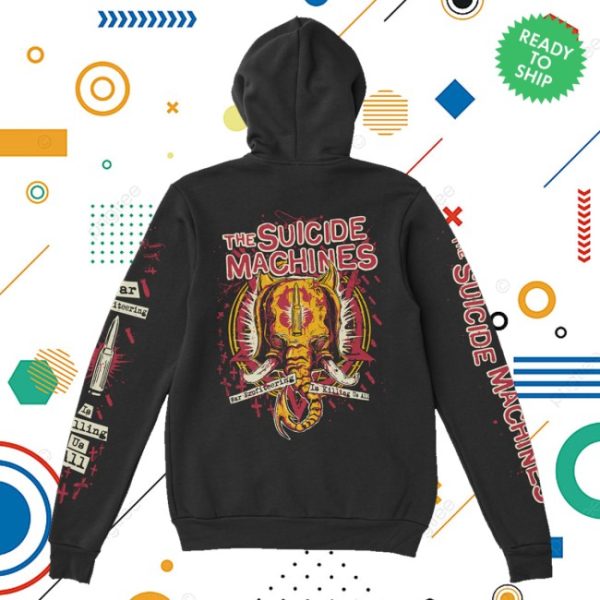 kenny The Suicide Machines Merch War Profiteering Is Killing Us All Long Zip Up Hoodie