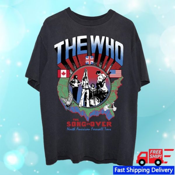 kenny The Who Merch Store The Song Is Over North America Highway Dateback Shirt