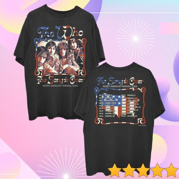 kenny The Who Merch Store The Song Is Over North America Photo Dateback Shirtss