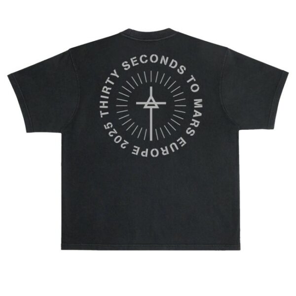 kenny Thirty Seconds To Mars Merch Metallic Mars Europe 2025 Tee