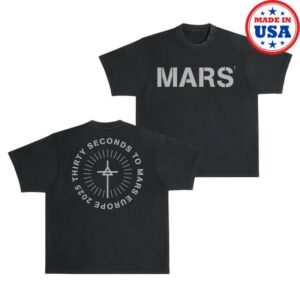 kenny Thirty Seconds To Mars Merch Metallic Mars Europe 2025 Tee0 kenny Thirty Seconds To Mars Merch Metallic Mars Europe 2025 Tee0