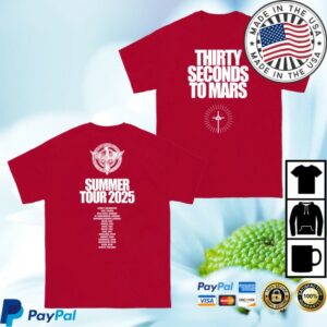 kenny Thirty Seconds To Mars Merch Summer Tour 2025 Tee0