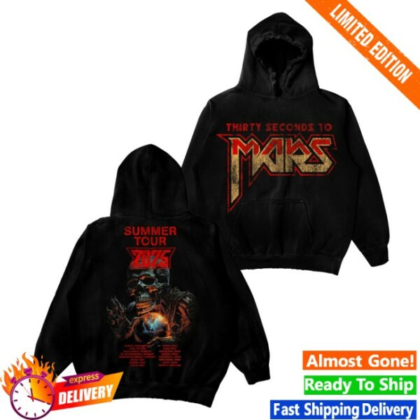 kenny Thirty Seconds To Mars Merch Summer Tour 2025 Vintage Mars Hoodie0