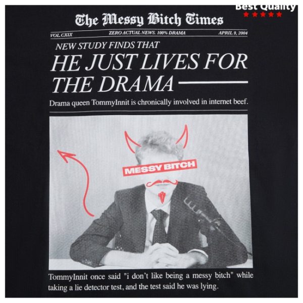 kenny Tommyinnit Merch Store Messy Bitch Times Shirt
