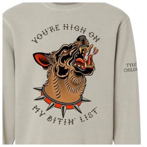 kenny Tyler Childers Bitin List Dog Long Sleeve Shirtsd kenny Tyler Childers Bitin List Dog Long Sleeve Shirtsd