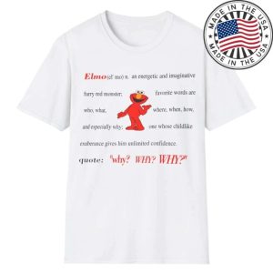 kenny Vintage 90S Sesame Street Elmo Definition Shirt
