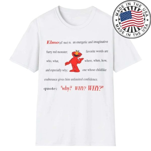 kenny Vintage 90S Sesame Street Elmo Definition Shirt