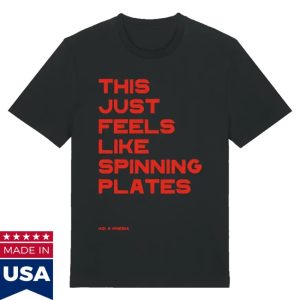 kenny WASTE Uk Merch Spinning Plates Black Shirt
