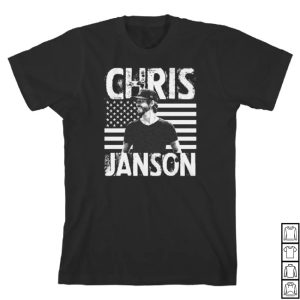 kenny Warner Music Store Merch Chris Janson Flag The Road Tour Shirt