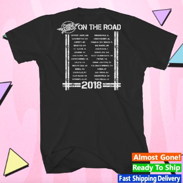 kenny Warner Music Store Merch Chris Janson Flag The Road Tour Shirt1