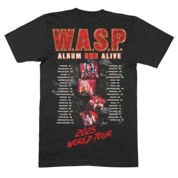kenny Wasp Merch Album One Alive Band World Tour 2025 Official Black Shirt0