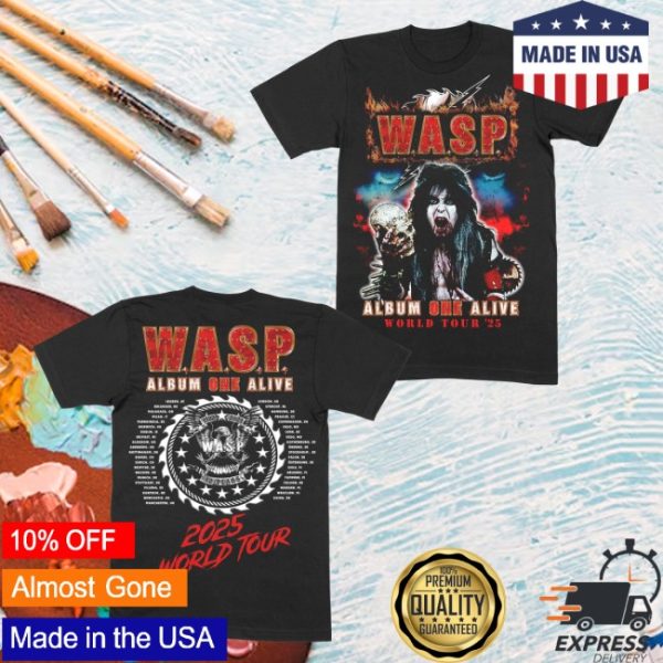 kenny Wasp Merch Album One Alive Blackie World Tour 2025 Official Black Shirt0