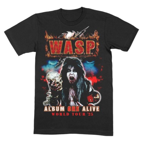 kenny Wasp Merch Album One Alive Blackie World Tour 2025 Official Black Shirt1