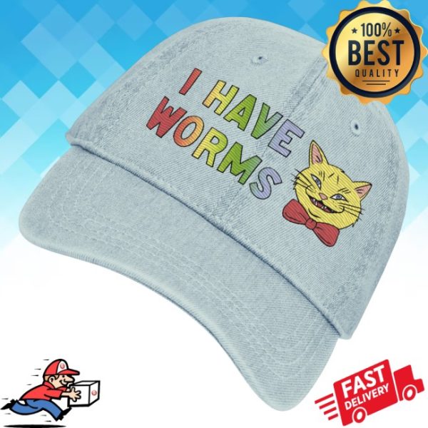 kenny Webworm Merch I Have Worms Denim Hat0