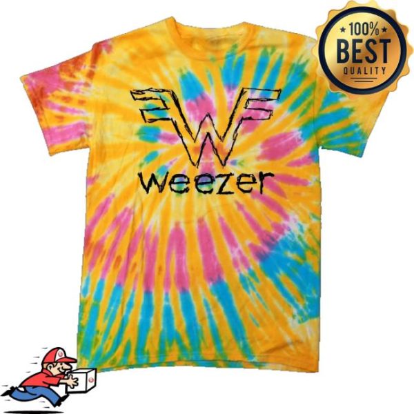 kenny Weezer Web Scribbles Logo Tie Dyed Shirt