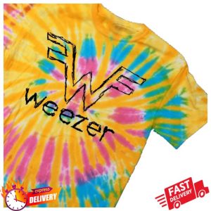kenny Weezer Web Scribbles Logo Tie Dyed Shirte