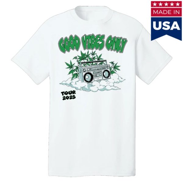 kenny Wiz Khalifa Merch Good Vibes Only Tour Stereo Tour Tee0