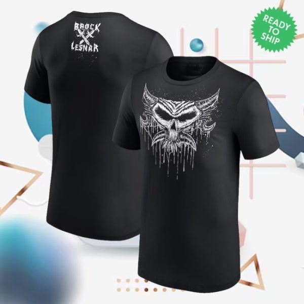 kenny Wwe Shop Mens Black Brock Lesnar Logo T Shirt