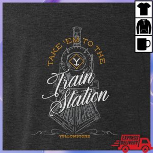 kenny Yellowstone Tv Shop Merch Yellowstone Take Em To The Train Station Adult Tri Blend Shirt