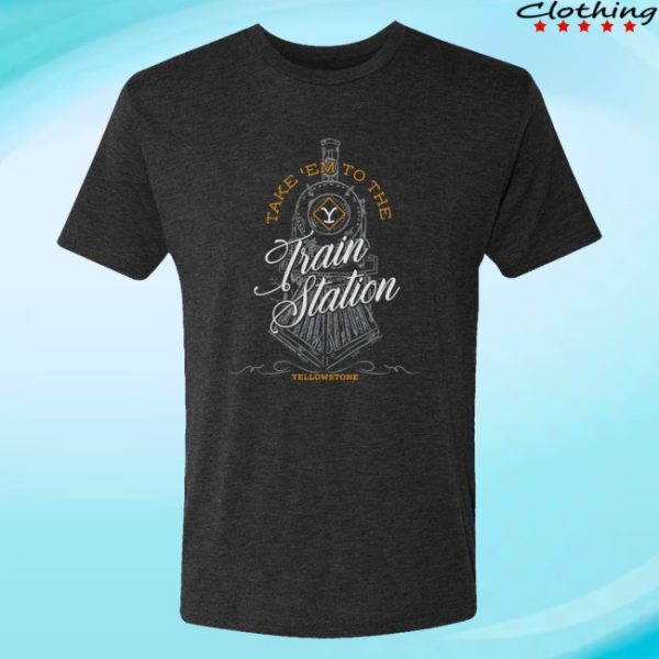 kenny Yellowstone Tv Shop Merch Yellowstone Take Em To The Train Station Adult Tri Blend Shirt0