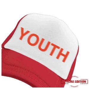 kenny Youth Red White Trucker Hat Joey Valence Brae Merchd kenny Youth Red White Trucker Hat Joey Valence Brae Merchd