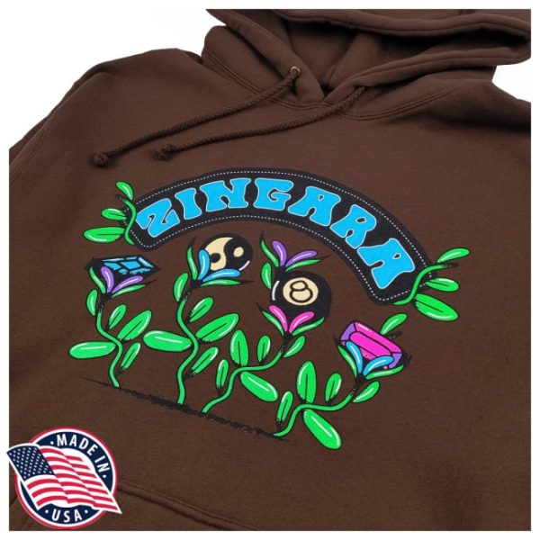 kenny Zingara Official Store Garden Hoodie Browns
