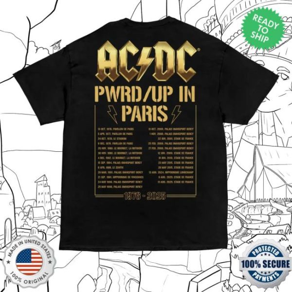kenny sau Acdc Merch Shop Store Paris Pwr Up Tour Shirt