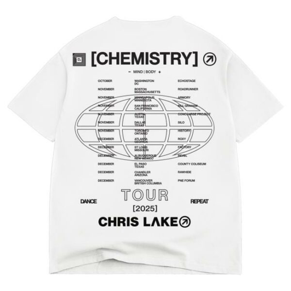 kenny sau Chris Lake Merch Shop Store Chemistry Dance Tour Shirt