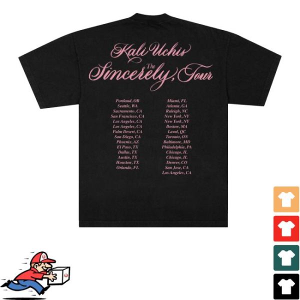 kenny sau Kali Uchis Merch Shop Store Sincerely Tour Date Back Shirt