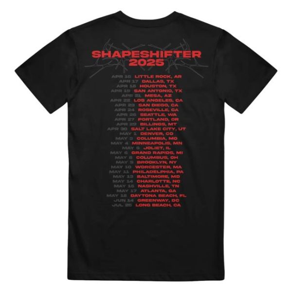kenny sau Metal Shapeshifter Tour Black Shirt